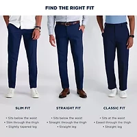 Haggar Cool Right Performance Flex Mens Classic Fit Flat Front Pant