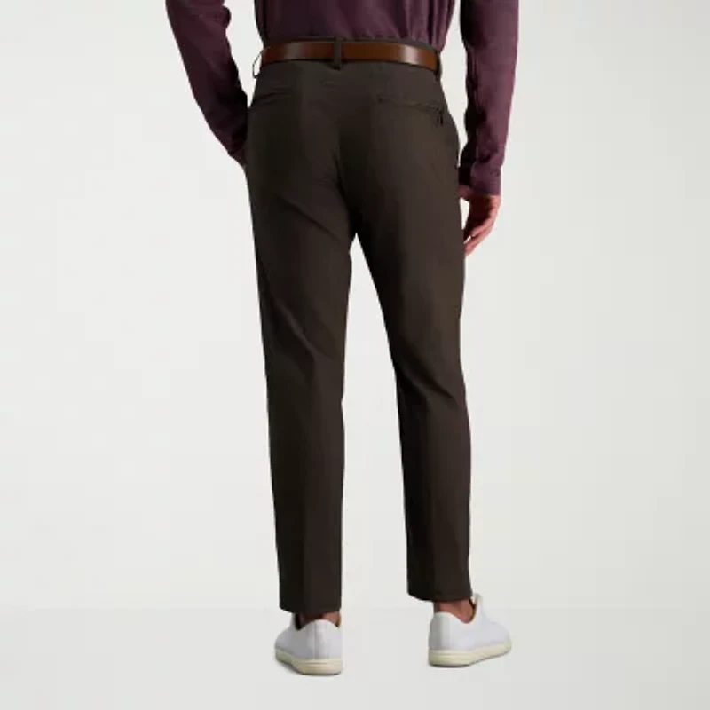 Haggar Modern Stretch Herringbone Mens Flat Front Pant