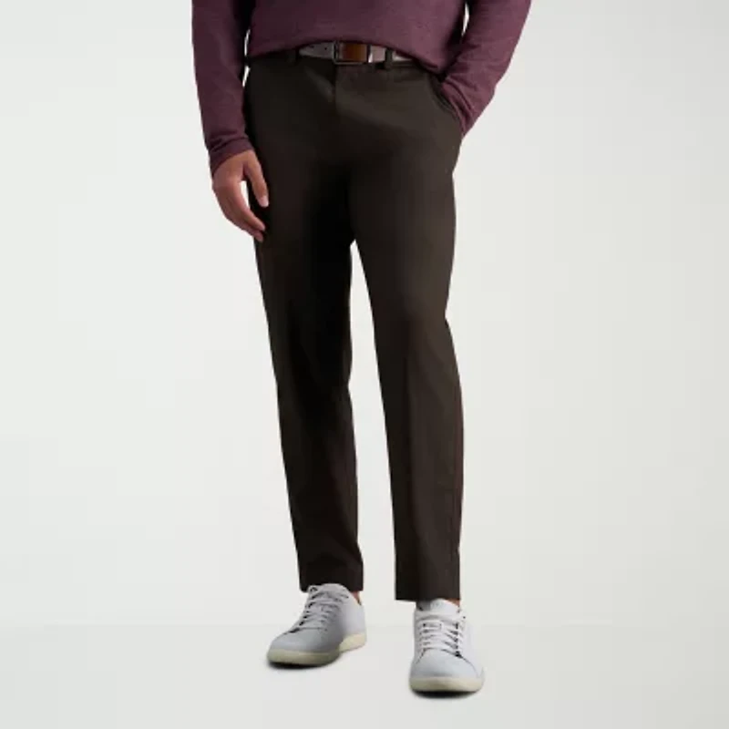 Haggar Modern Stretch Herringbone Mens Flat Front Pant