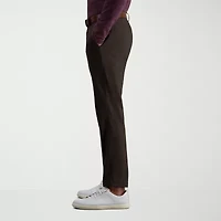 Haggar Modern Stretch Herringbone Mens Flat Front Pant