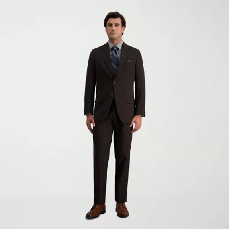 Haggar JMH Prominent Twill Mens Stretch Fabric Flat Front Suit Pant