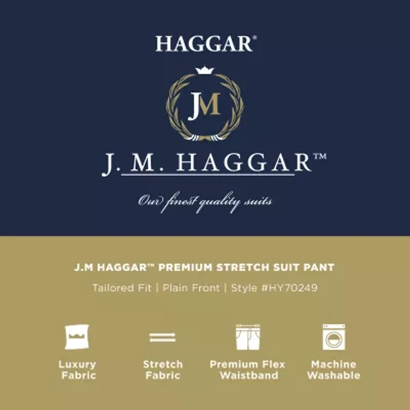 Haggar JMH Prominent Twill Mens Stretch Fabric Flat Front Suit Pant