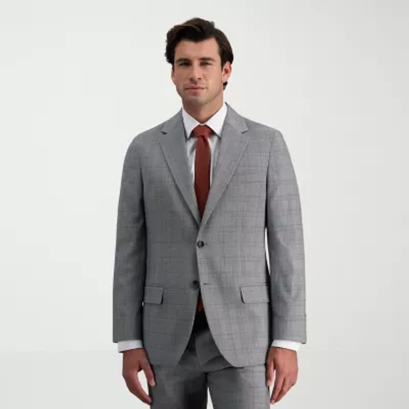 Haggar JMH Tailored Mens Plaid Suit Jacket
