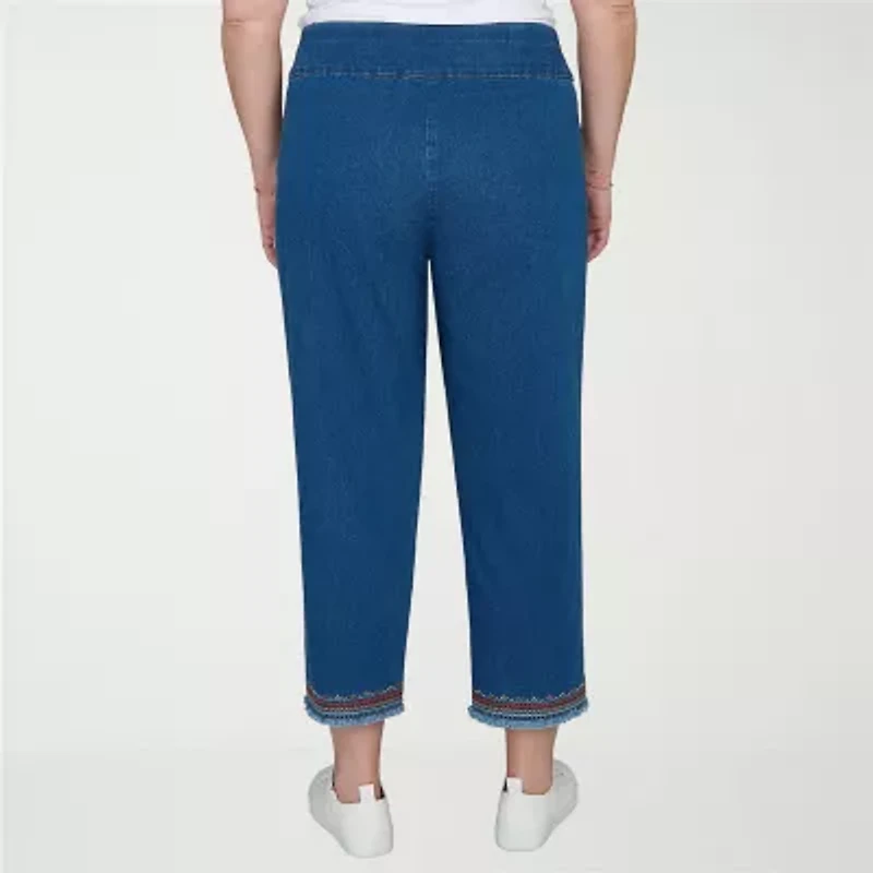 Alfred Dunner El Paso Womens Straight Fit Plus Ankle Pant
