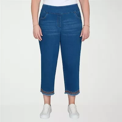 Alfred Dunner El Paso Womens Straight Fit Plus Ankle Pant