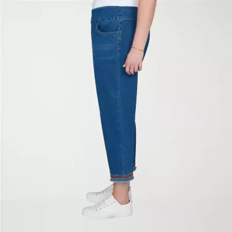 Alfred Dunner El Paso Womens Straight Fit Plus Ankle Pant
