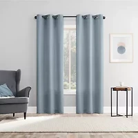 No 918 Harmon Print Grommet Top Light-Filtering Set of 4 Curtain Panel