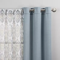 No 918 Harmon Print Grommet Top Light-Filtering Set of 4 Curtain Panel