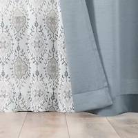 No 918 Harmon Print Grommet Top Light-Filtering Set of 4 Curtain Panel