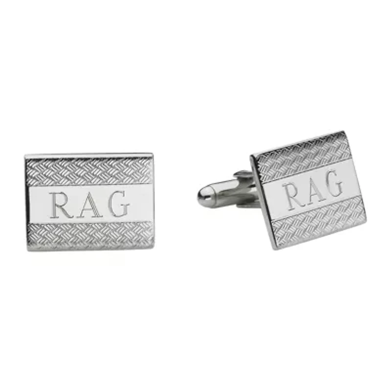 Personalized Wave Pattern Cuff Links