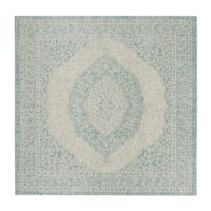 Safavieh Courtyard Collection Adria Oriental Indoor/Outdoor Square Area Rug
