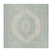 Safavieh Courtyard Collection Adria Oriental Indoor/Outdoor Square Area Rug