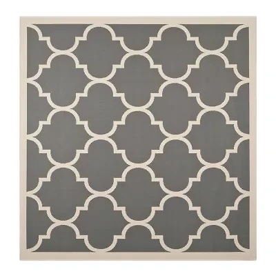 Safavieh Courtyard Collection Amias Geometric Indoor/Outdoor Square Area Rug