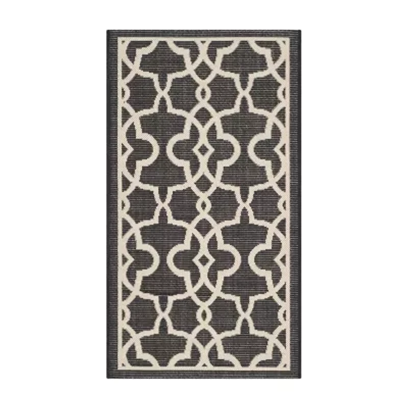Safavieh Courtyard Collection Ariana Oriental Indoor/Outdoor Area Rug