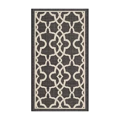 Safavieh Courtyard Collection Ariana Oriental Indoor/Outdoor Area Rug