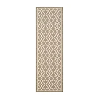 Safavieh Courtyard Collection Ariana Oriental Indoor/Outdoor Runner Rug