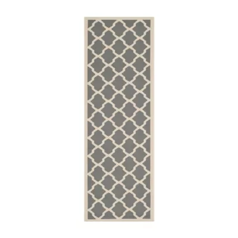 Safavieh Courtyard Collection Bailey Geometric Indoor/Outdoor Runner Rug
