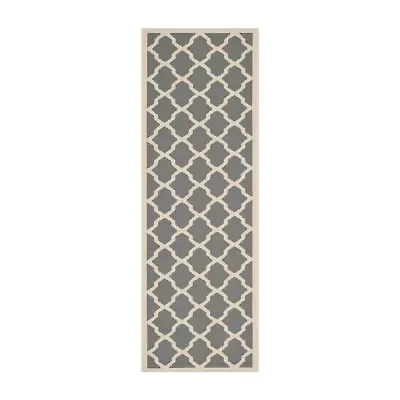 Safavieh Courtyard Collection Bailey Geometric Indoor/Outdoor Runner Rug
