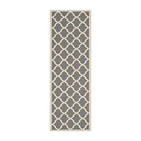 Safavieh Courtyard Collection Bailey Geometric Indoor/Outdoor Runner Rug