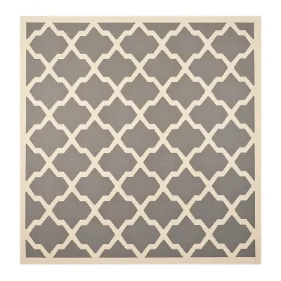 Safavieh Courtyard Collection Bailey Geometric Indoor/Outdoor Square Area Rug