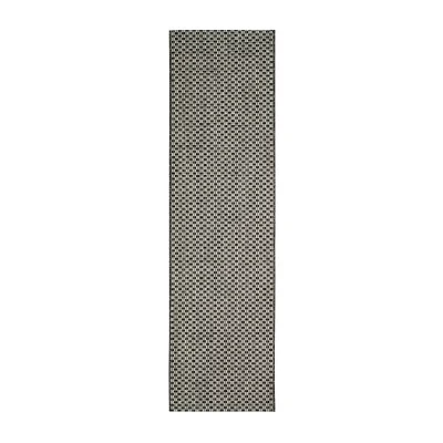 Safavieh Courtyard Collection Blanca Geometric Indoor/Outdoor Runner Rug