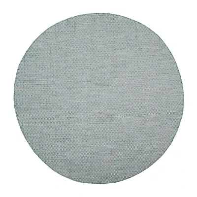 Safavieh Courtyard Collection Blanca Geometric Indoor/Outdoor Round Area Rug