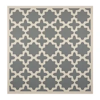 Safavieh Courtyard Collection Bokhara Geometric Indoor/Outdoor Square Area Rug
