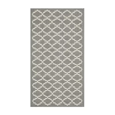 Safavieh Courtyard Collection Bora Geometric Indoor/Outdoor Area Rug