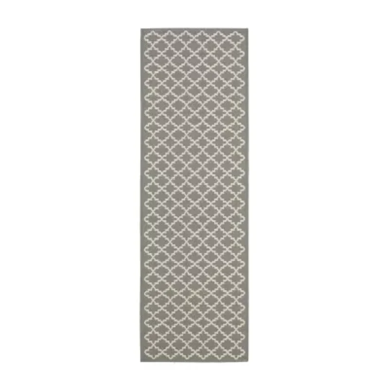 Safavieh Courtyard Collection Bora Geometric Indoor/Outdoor Runner Rug