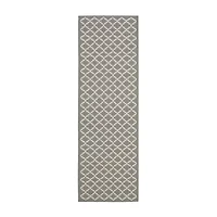 Safavieh Courtyard Collection Bora Geometric Indoor/Outdoor Runner Rug