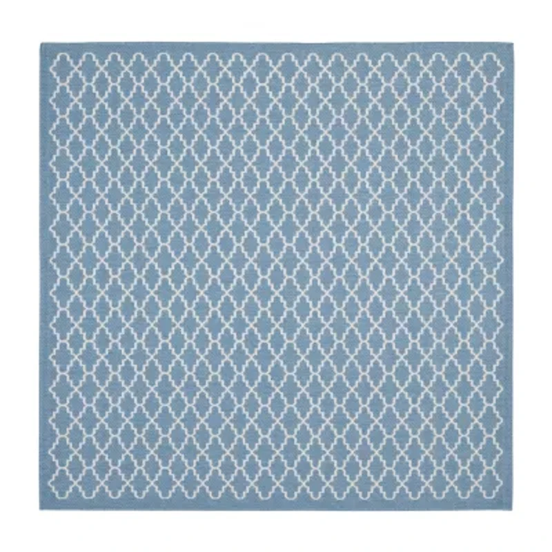 Safavieh Courtyard Collection Bora Geometric Indoor/Outdoor Square Area Rug