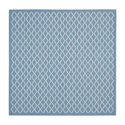 Safavieh Courtyard Collection Bora Geometric Indoor/Outdoor Square Area Rug