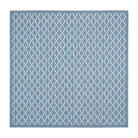 Safavieh Courtyard Collection Bora Geometric Indoor/Outdoor Square Area Rug