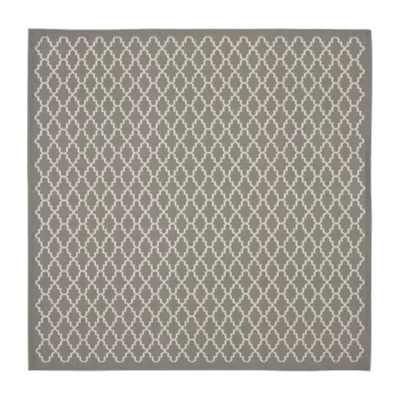 Safavieh Courtyard Collection Bora Geometric Indoor/Outdoor Square Area Rug