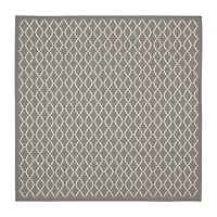 Safavieh Courtyard Collection Bora Geometric Indoor/Outdoor Square Area Rug