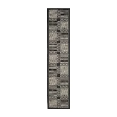 Safavieh Courtyard Collection Bronagh Geometric Indoor/Outdoor Runner Rug