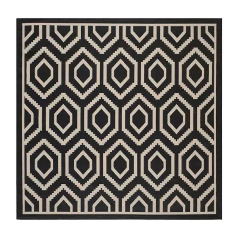 Safavieh Courtyard Collection Carmella Geometric Indoor/Outdoor Square Area Rug