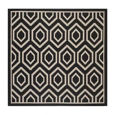 Safavieh Courtyard Collection Carmella Geometric Indoor/Outdoor Square Area Rug