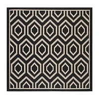 Safavieh Courtyard Collection Carmella Geometric Indoor/Outdoor Square Area Rug