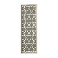 Safavieh Courtyard Collection Caymen Oriental Indoor/Outdoor Runner Rug