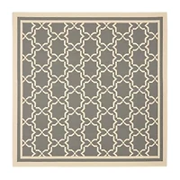 Safavieh Courtyard Collection Caymen Oriental Indoor/Outdoor Square Area Rug