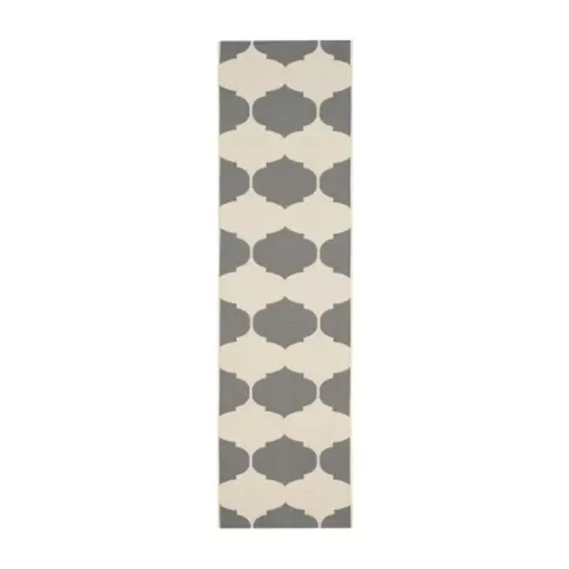 Safavieh Courtyard Collection Celina Geometric Indoor/Outdoor Runner Rug