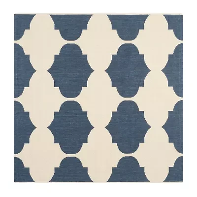 Safavieh Courtyard Collection Celina Geometric Indoor/Outdoor Square Area Rug