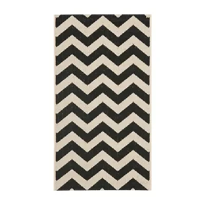 Safavieh Courtyard Collection Cennetig Chevron Indoor/Outdoor Area Rug