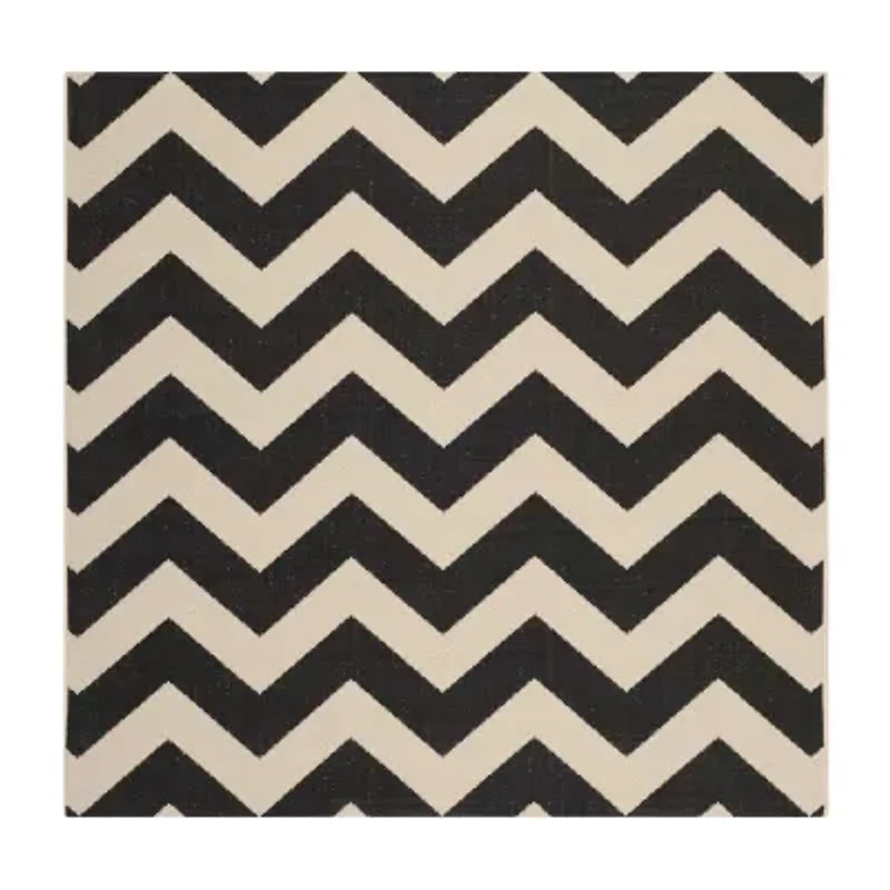 Safavieh Courtyard Collection Cennetig Chevron Indoor/Outdoor Square Area Rug