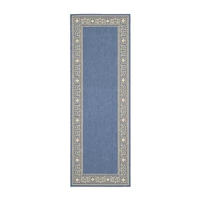 Safavieh Courtyard Collection Cherette Oriental Indoor/Outdoor Runner Rug