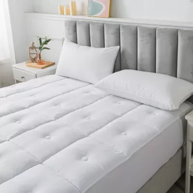 Royal Velvet Button Stitch Stain Restistant Mattress Pad