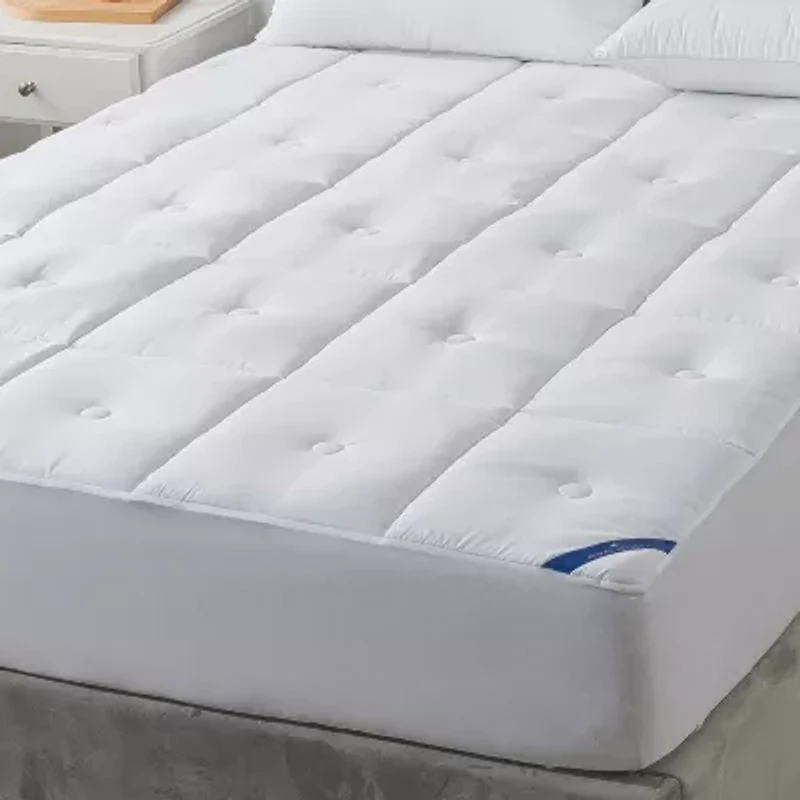 Royal Velvet Button Stitch Stain Restistant Mattress Pad