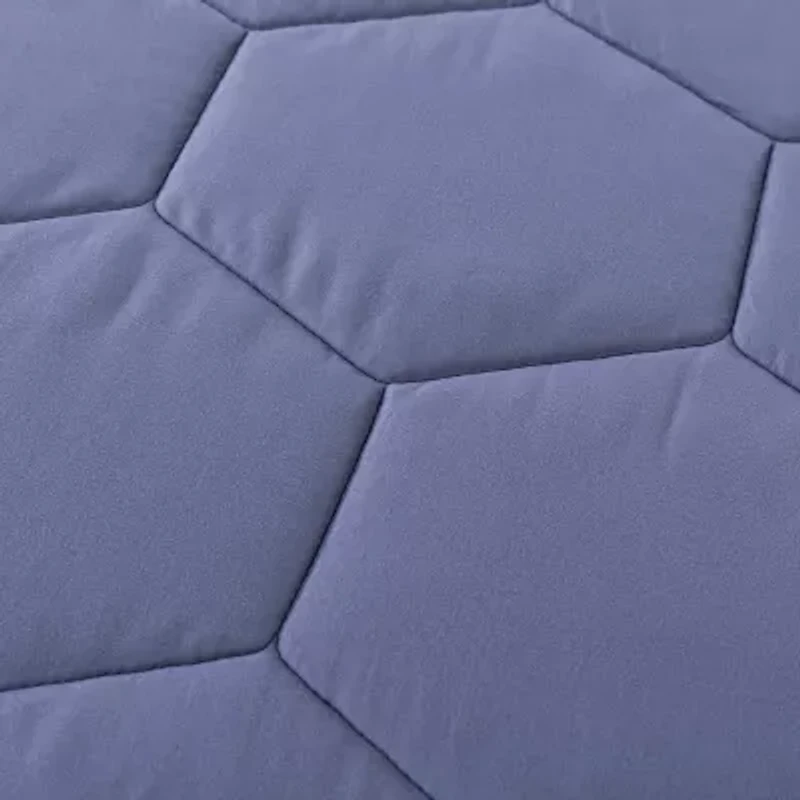 St. James Home Honeycomb Color Contrast Stitch Down Alternative Blanket