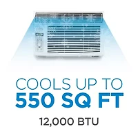Commercial Cool Window AC 12,000 BTU with Remote Control & Electronic Controls up to 550 Sq. Ft.